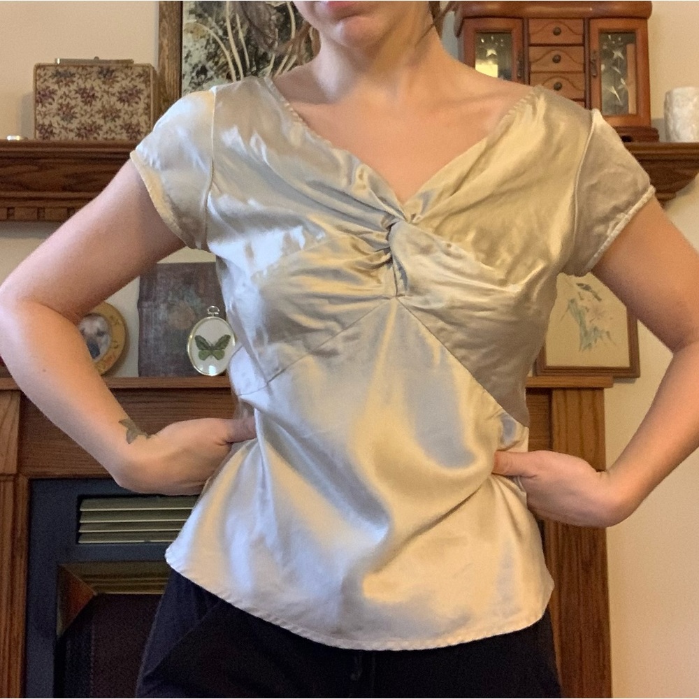 talbots silk top